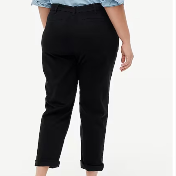 NWT J. Crew Factory Womans Black High-Rise Girlfriend Chino Pant SZ 18 - Picture 2 of 7